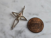Load image into Gallery viewer, Vintage Sterling Silver &amp; 12K Gold Coleman Religious Cross Pendant 1.9g E5266
