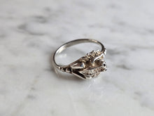 Load image into Gallery viewer, Womens Vintage Estate Sterling Silver Frog Ring 2.3g E5281