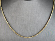 Load image into Gallery viewer, Womens Vintage Estate 14K Yellow Gold Rope Necklace 9.5g #E5305