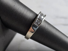 Load image into Gallery viewer, Mens Vintage Estate 14K White Gold Diamond Ring, 4.8g E5346