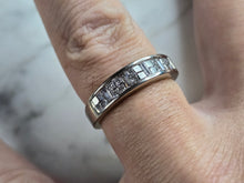 Load image into Gallery viewer, Mens Vintage Estate 14K White Gold Diamond Ring, 4.8g E5346