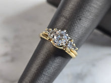 Load image into Gallery viewer, Womens Vintage Estate 14K Gold Diamond Ring Set 3.6g  #E5356