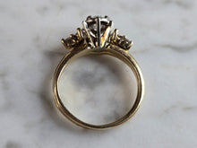 Load image into Gallery viewer, Womens Vintage Estate 14K Gold Diamond Ring Set 3.6g  #E5356