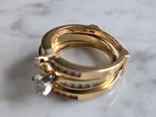 Load image into Gallery viewer, Womens Vintage Estate 14K Gold Diamond Ring Set 7.7g  #E5357