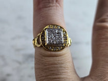 Load image into Gallery viewer, Womens Vintage Estate 18K Yellow Gold Diamond Ring 4.1g E5367