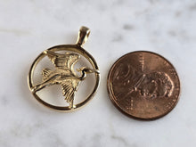 Load image into Gallery viewer, Womens Vintage Estate 14k Yellow Gold Pelican Bird Pendant 2.6g E5387