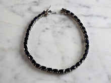 Load image into Gallery viewer, Womens Vintage Estate Sterling Silver Sapphire Bracelet 11.7g #E5406
