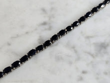 Load image into Gallery viewer, Womens Vintage Estate Sterling Silver Sapphire Bracelet 11.7g #E5406