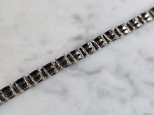 Load image into Gallery viewer, Womens Vintage Estate Sterling Silver Sapphire Bracelet 11.7g #E5406