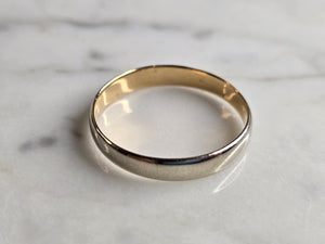 Mens Vintage Estate 10K White Gold Band Wedding Ring 2.2g E5413
