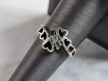 Load image into Gallery viewer, Womens Vintage Estate 10k White Gold Heart Ring 2.8g E5417