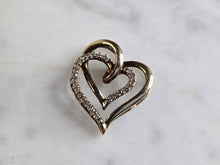Load image into Gallery viewer, Womens Vintage Estate 10K Gold Diamond Heart Pendant 1.5g E5423