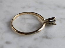 Load image into Gallery viewer, Womens Vintage Estate 14k Gold Diamond Engagement Ring 1.8g E5433