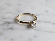 Load image into Gallery viewer, Womens Vintage Estate 14k Gold Diamond Engagement Ring 1.8g E5433