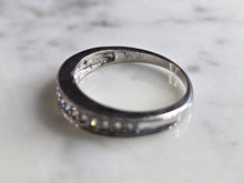 Load image into Gallery viewer, Womens Vintage Estate 14k White Gold Diamond Ring 3.2g #E5452