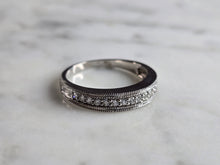Load image into Gallery viewer, Womens Vintage Estate 14k White Gold Diamond Ring 3.2g #E5452