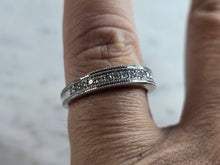Load image into Gallery viewer, Womens Vintage Estate 14k White Gold Diamond Ring 3.2g #E5452