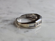 Load image into Gallery viewer, Mens Vintage Estate 14k White Gold Diamond Ring 7.1g E5455