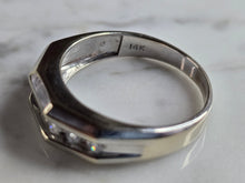 Load image into Gallery viewer, Mens Vintage Estate 14k White Gold Diamond Ring 7.1g E5455