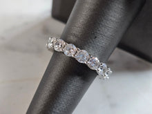 Load image into Gallery viewer, Womens Vintage Estate Sterling Silver Eternity CZ Ring 4.8g E5499