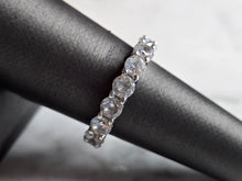 Load image into Gallery viewer, Womens Vintage Estate Sterling Silver Eternity CZ Ring 4.8g E5499