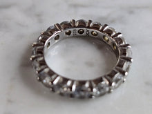 Load image into Gallery viewer, Womens Vintage Estate Sterling Silver Eternity CZ Ring 4.8g E5499