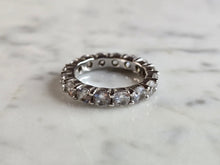 Load image into Gallery viewer, Womens Vintage Estate Sterling Silver Eternity CZ Ring 4.8g E5499