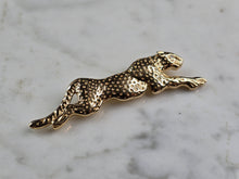 Load image into Gallery viewer, Womens Vintage Estate 14K Yellow Gold Cheetah Cat Brooch 9.2g E5500
