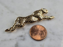 Load image into Gallery viewer, Womens Vintage Estate 14K Yellow Gold Cheetah Cat Brooch 9.2g E5500