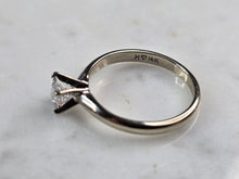 Load image into Gallery viewer, Womens Vintage Estate 14k White Gold Diamond Engagement Ring 2.1g #E5504