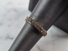 Load image into Gallery viewer, Womens Vintage Estate 14k Rose Gold Brown Diamond Ring 3.0g #E5508