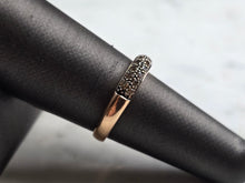 Load image into Gallery viewer, Womens Vintage Estate 14k Rose Gold Brown Diamond Ring 3.0g #E5508