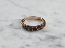 Load image into Gallery viewer, Womens Vintage Estate 14k Rose Gold Brown Diamond Ring 3.0g #E5508