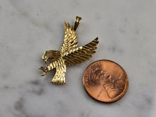 Load image into Gallery viewer, Vintage Estate 14K Yellow Gold Eagle Pendant 2.3g E5524