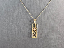 Load image into Gallery viewer, Womens Vintage Estate 10K Mixed Gold Love Pendant Necklace 1.7g #E5531