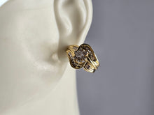 Load image into Gallery viewer, Womens Vintage Estate 14K Yellow Gold Diamond Earrings, 7.3g E5539