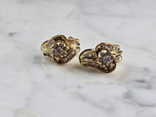 Load image into Gallery viewer, Womens Vintage Estate 14K Yellow Gold Diamond Earrings, 7.3g E5539