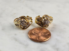 Load image into Gallery viewer, Womens Vintage Estate 14K Yellow Gold Diamond Earrings, 7.3g E5539