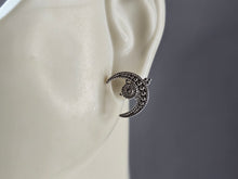 Load image into Gallery viewer, Pr Womens Vintage Sterling Silver Judith Ripka Moon Earrings 2.0g E5549