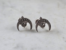 Load image into Gallery viewer, Pr Womens Vintage Sterling Silver Judith Ripka Moon Earrings 2.0g E5549