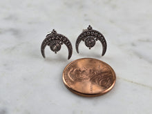 Load image into Gallery viewer, Pr Womens Vintage Sterling Silver Judith Ripka Moon Earrings 2.0g E5549