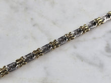 Load image into Gallery viewer, Womens Vintage Estate 10K Gold Diamond Tennis Bracelet 7.4g E5565