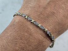 Load image into Gallery viewer, Womens Vintage Estate 10K Gold Diamond Tennis Bracelet 7.4g E5565