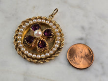 Load image into Gallery viewer, Womens Vintage Estate 14K Gold Amethyst &amp; Pearl Pendant 16.2g #E5566