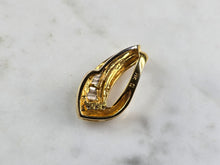 Load image into Gallery viewer, Womens Vintage Estate 14K Gold Modernist Diamond Pendant 2.8g #E5567