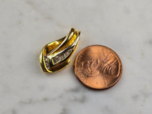 Load image into Gallery viewer, Womens Vintage Estate 14K Gold Modernist Diamond Pendant 2.8g #E5567