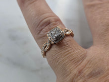 Load image into Gallery viewer, Womens Vintage Estate 10K Rose Gold Diamond Ring 2.9g E5573