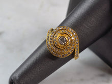 Load image into Gallery viewer, Womens Vintage Estate 14K Gold Modernist Diamond Ring, 4.3g E5575
