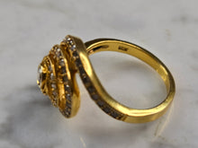 Load image into Gallery viewer, Womens Vintage Estate 14K Gold Modernist Diamond Ring, 4.3g E5575