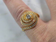 Load image into Gallery viewer, Womens Vintage Estate 14K Gold Modernist Diamond Ring, 4.3g E5575